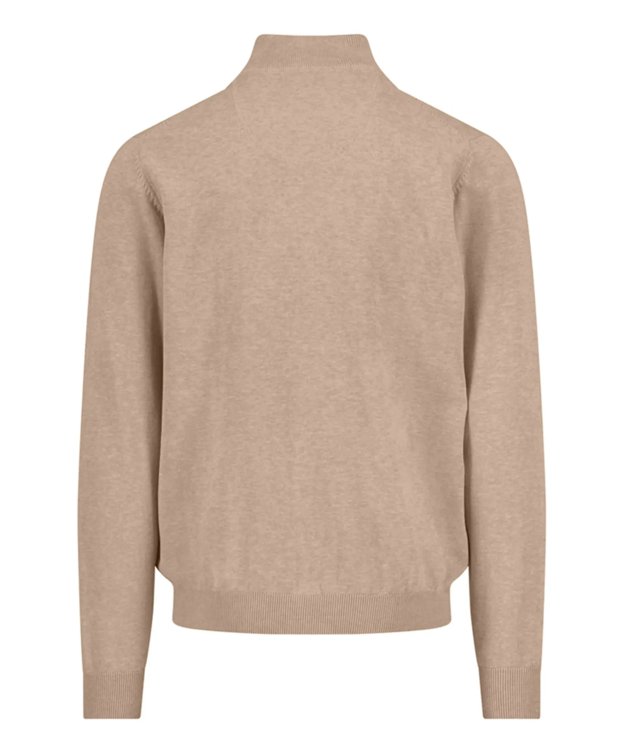 Heren trui met rits beige