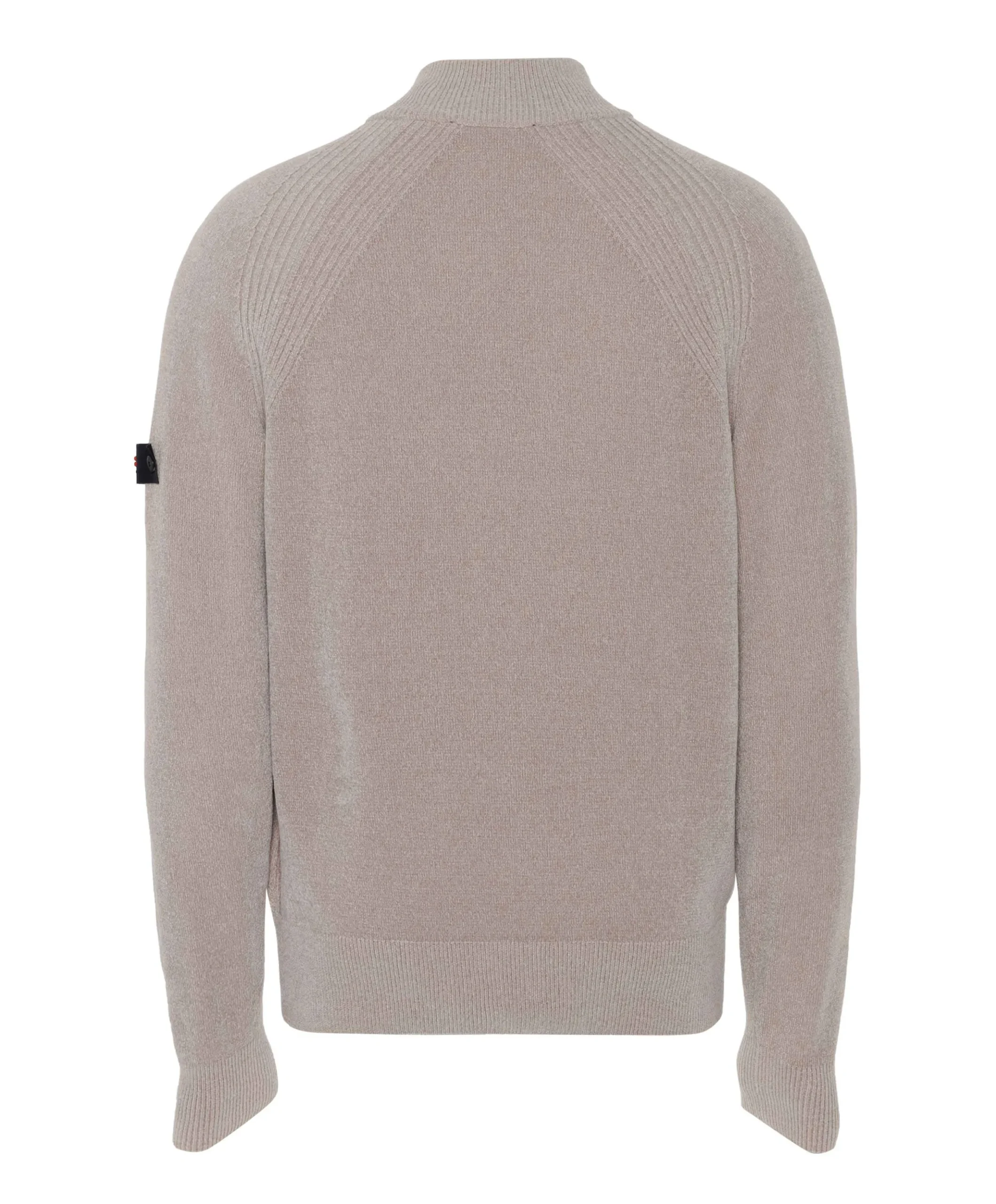 Heren trui met rits beige