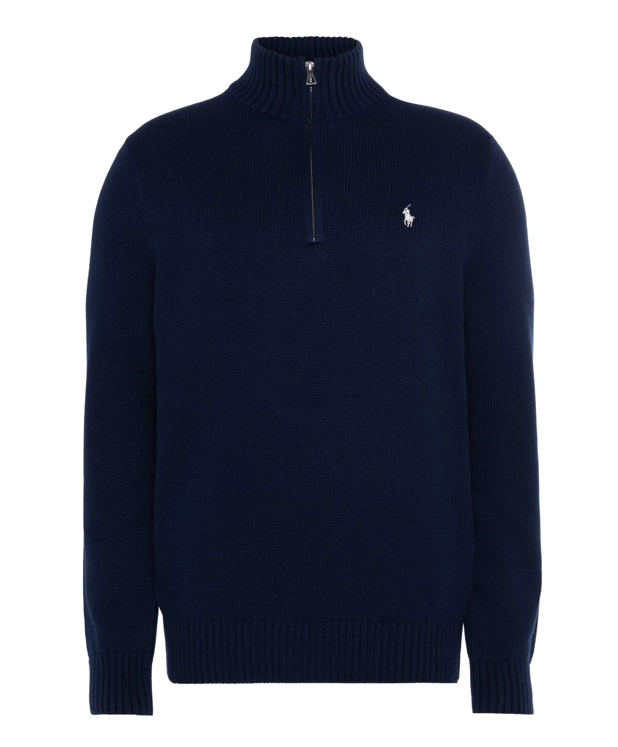Heren trui met rits blauw