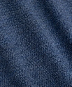 Heren trui met rits blauw
