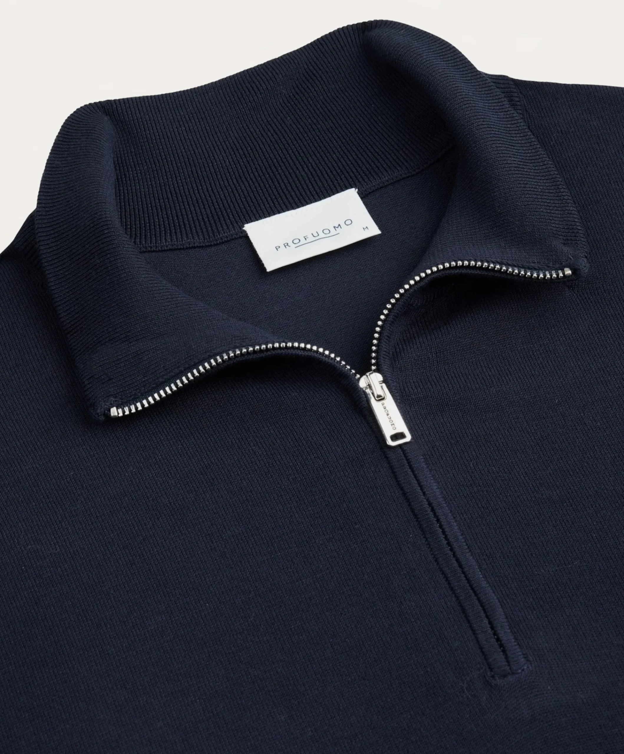 Heren trui met rits blauw