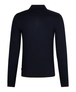 Heren trui met rits blauw