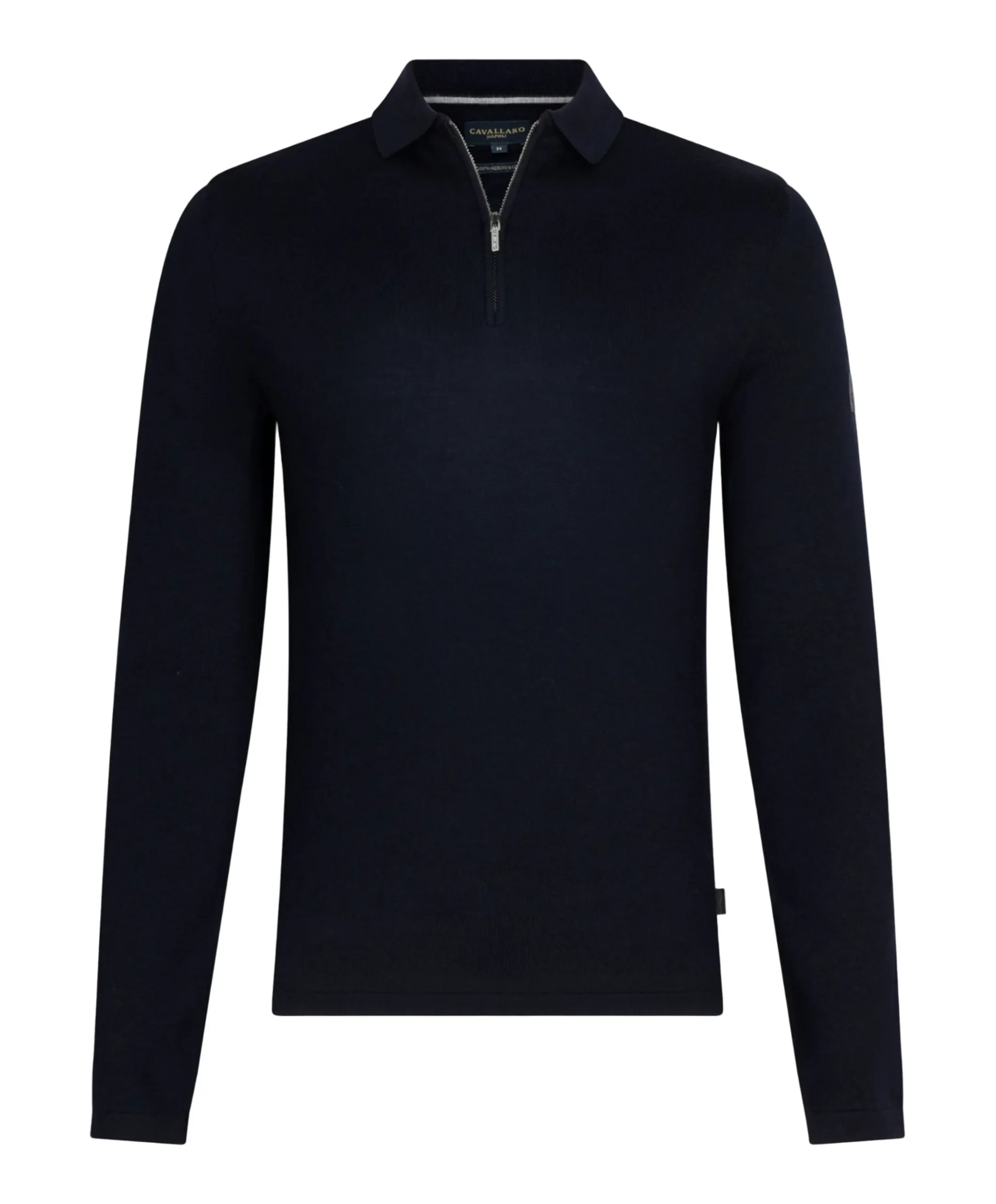Heren trui met rits blauw