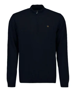 Heren trui met rits blauw