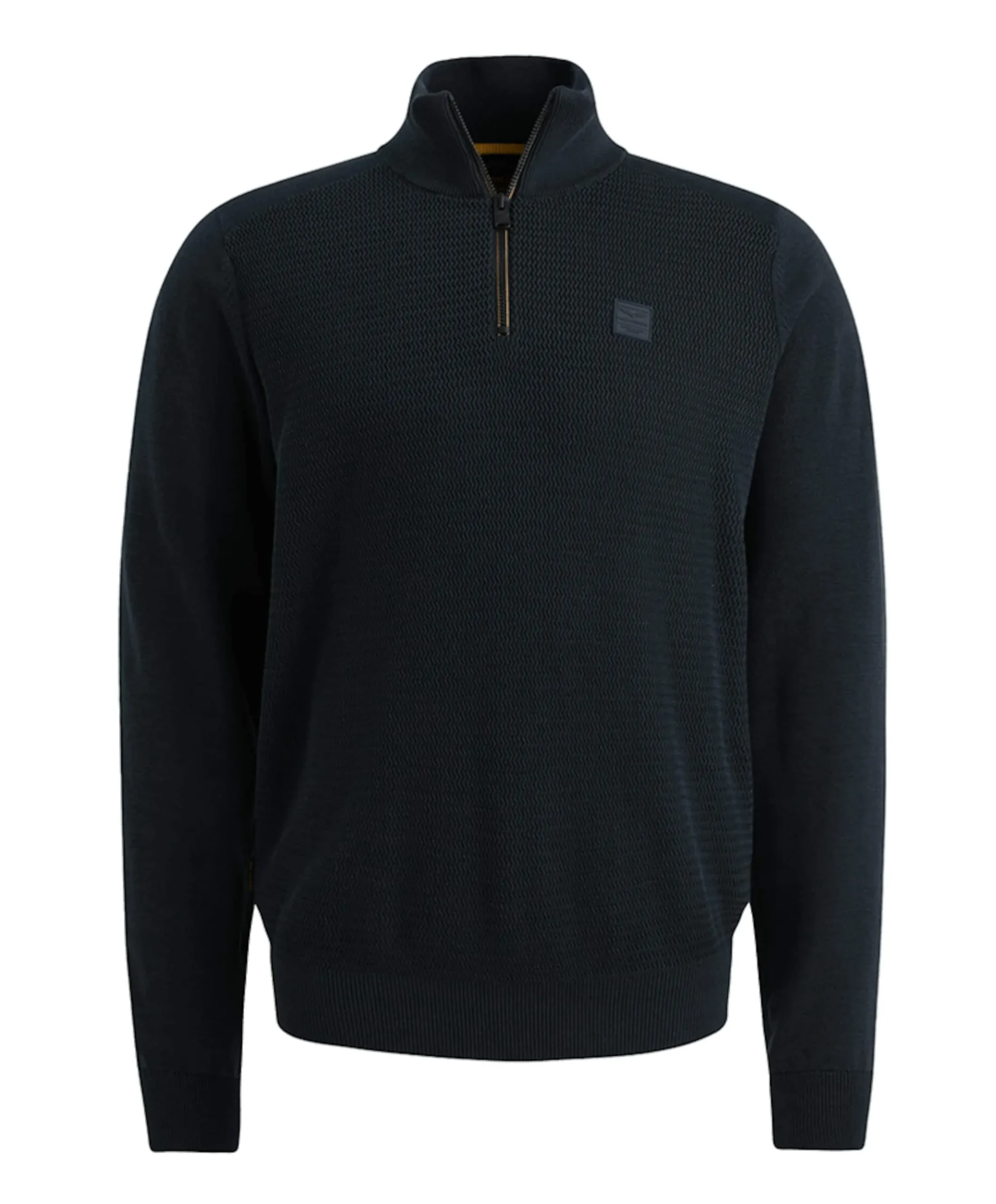 Heren trui met rits blauw