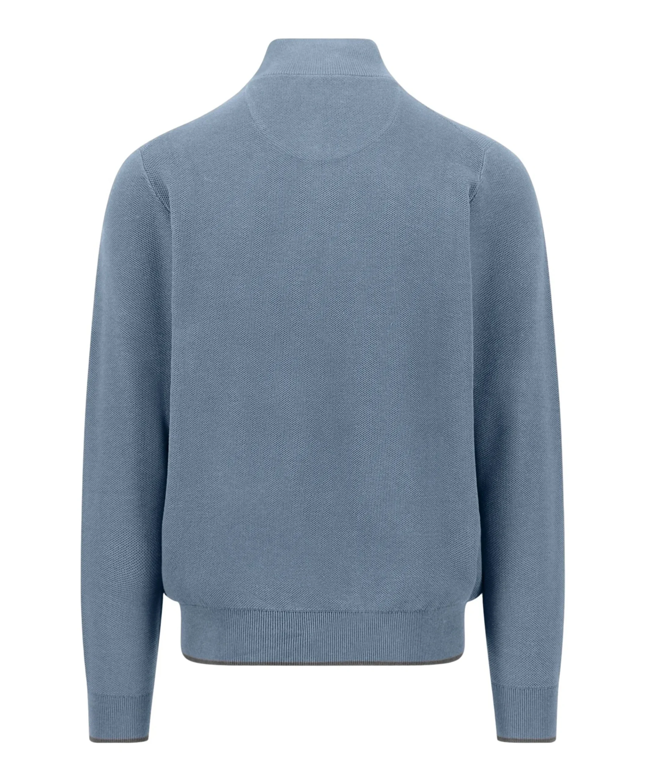 Heren trui met rits blauw