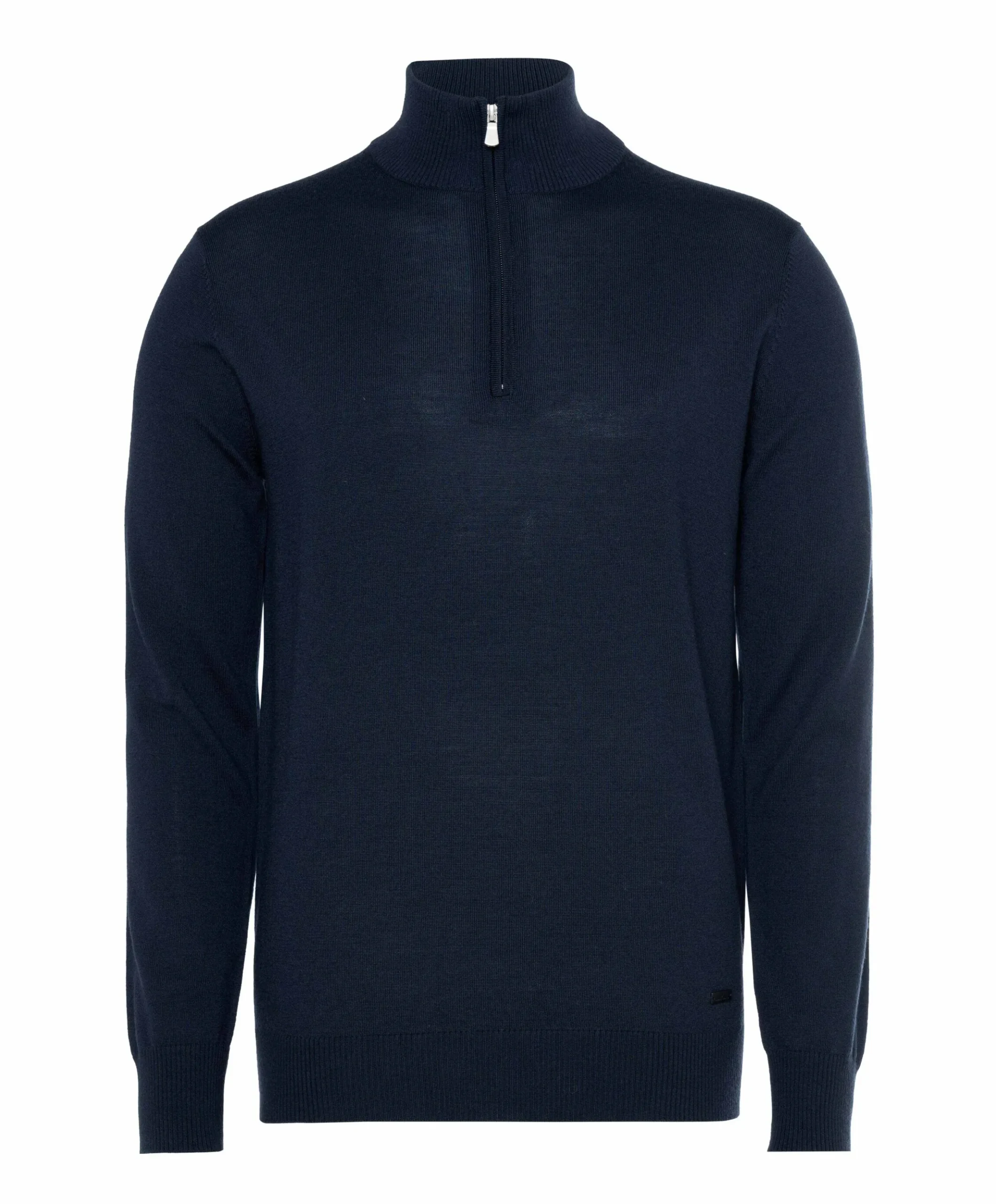 Heren trui met rits blauw