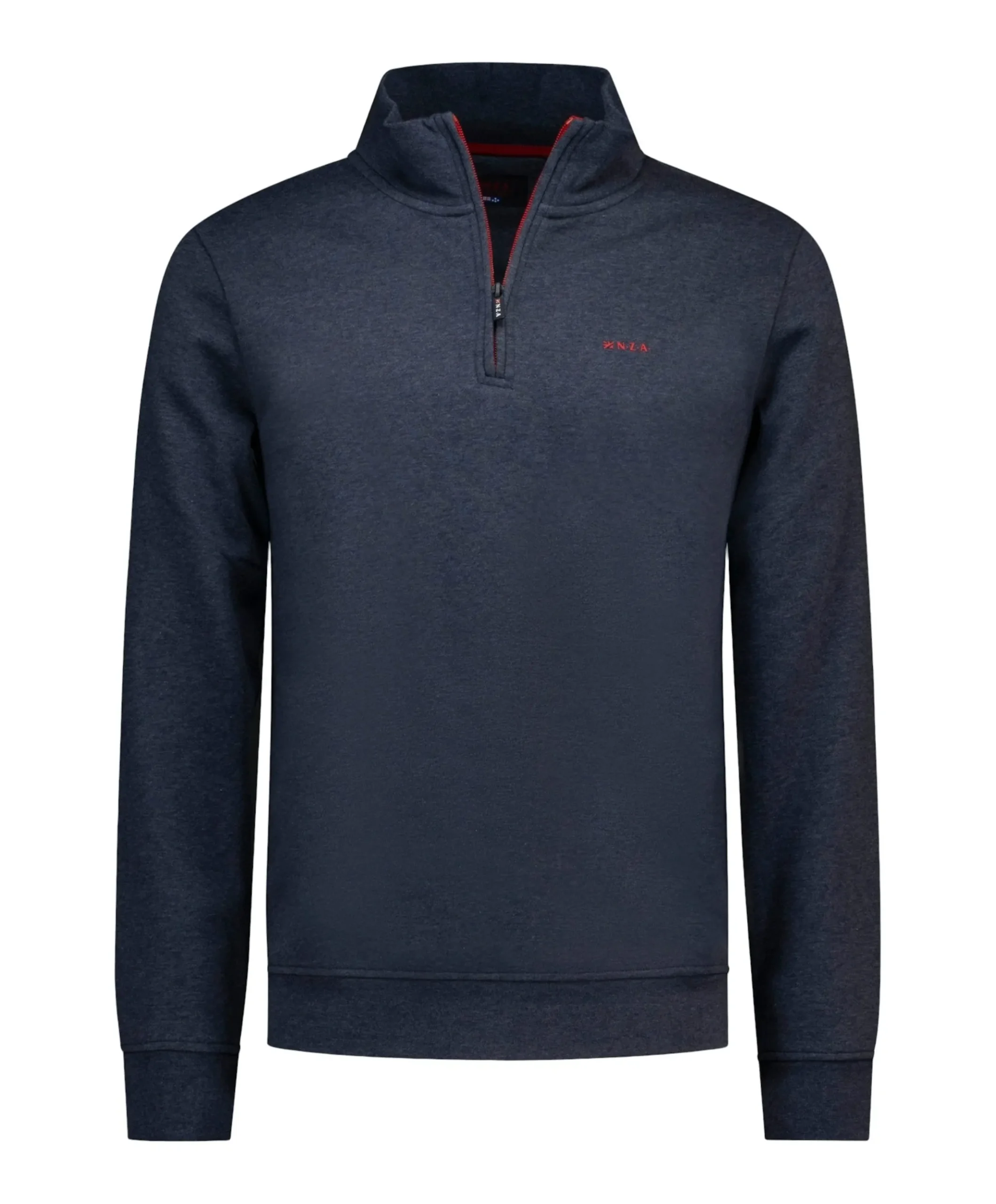 Heren trui met rits blauw