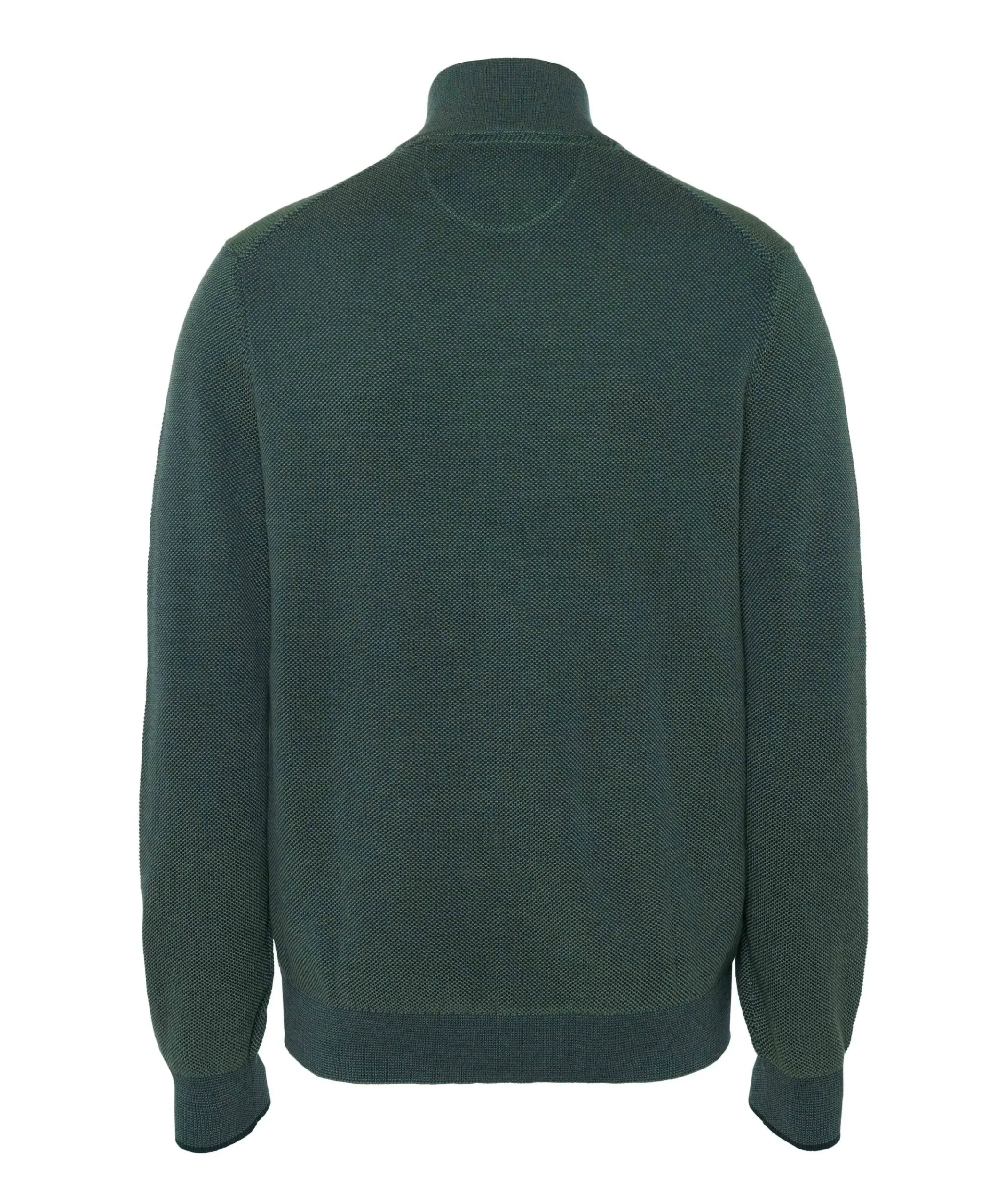 Heren trui met rits groen