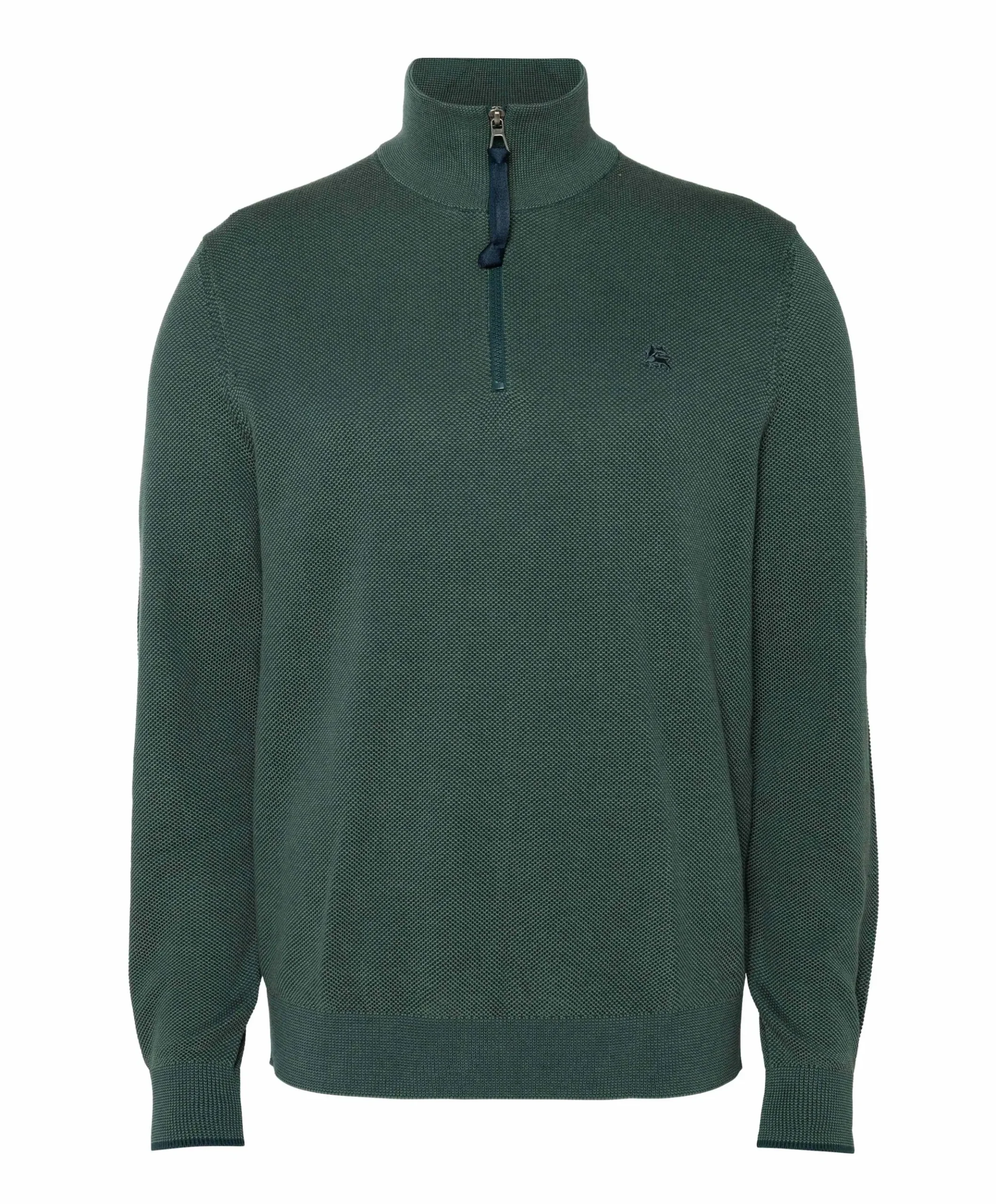 Heren trui met rits groen