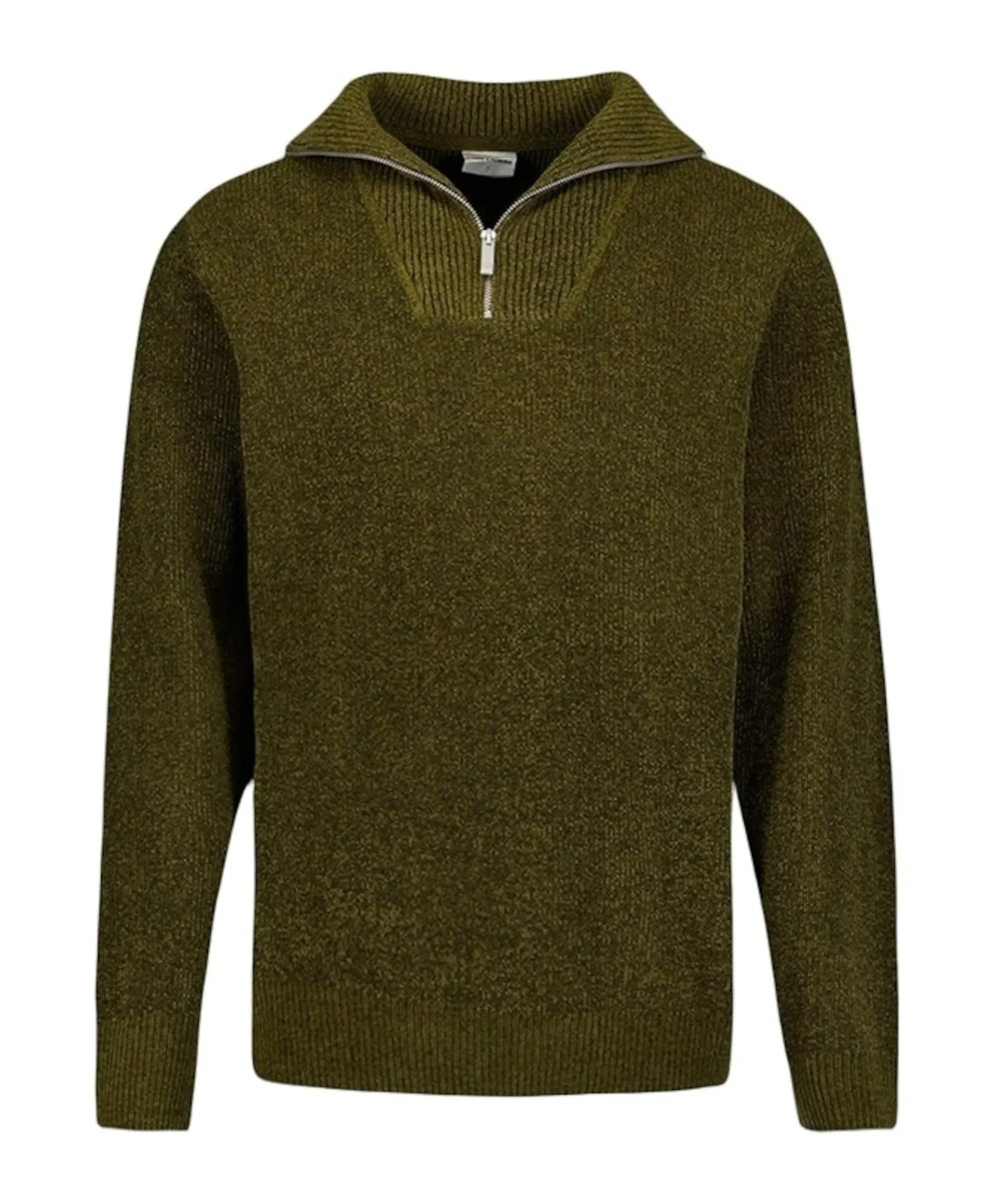 Heren trui met rits groen
