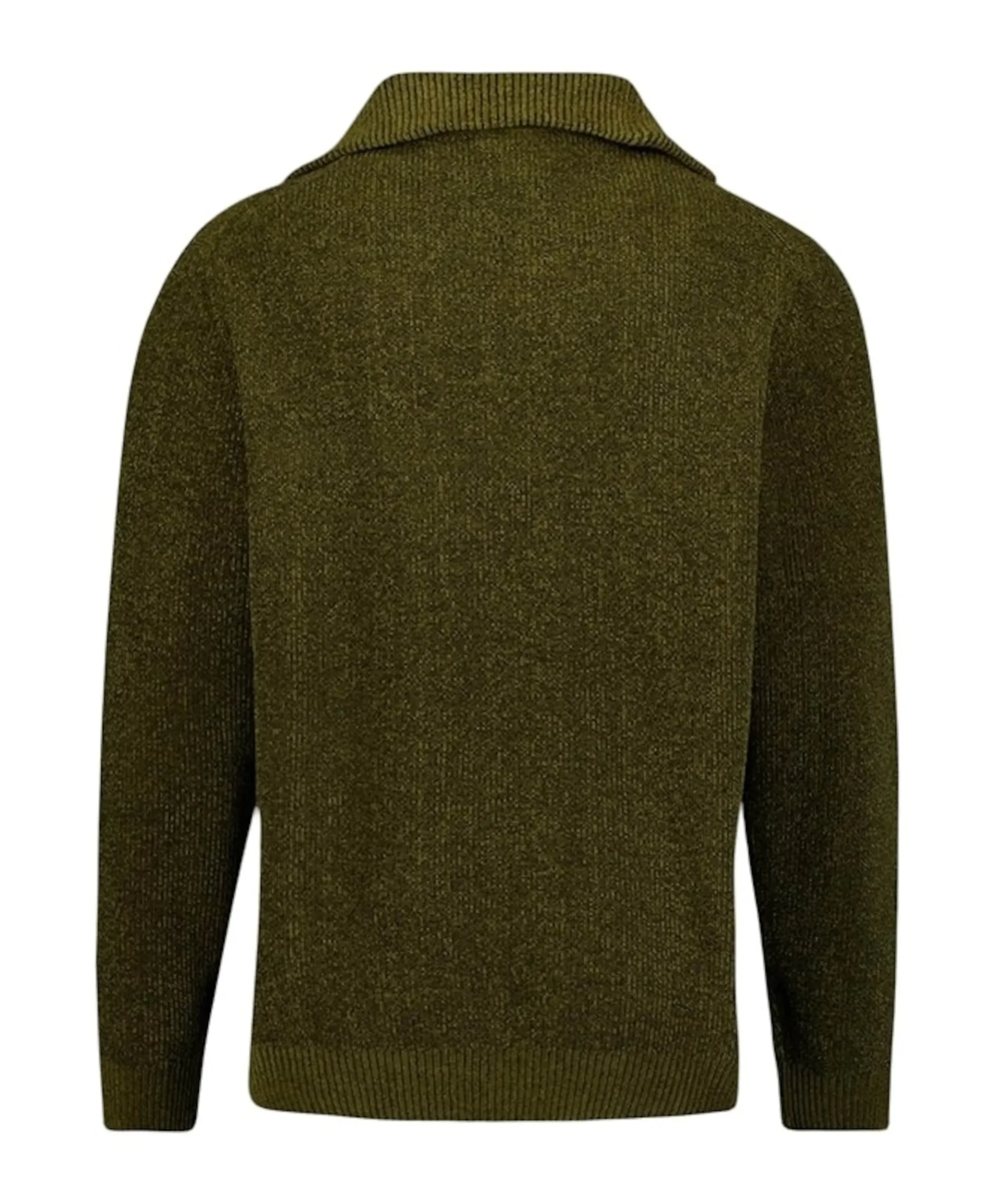 Heren trui met rits groen