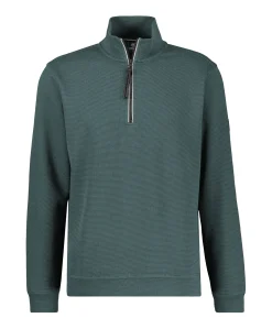 Heren trui met rits groen