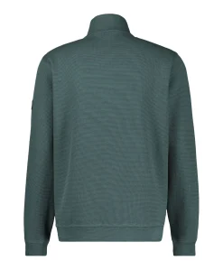 Heren trui met rits groen