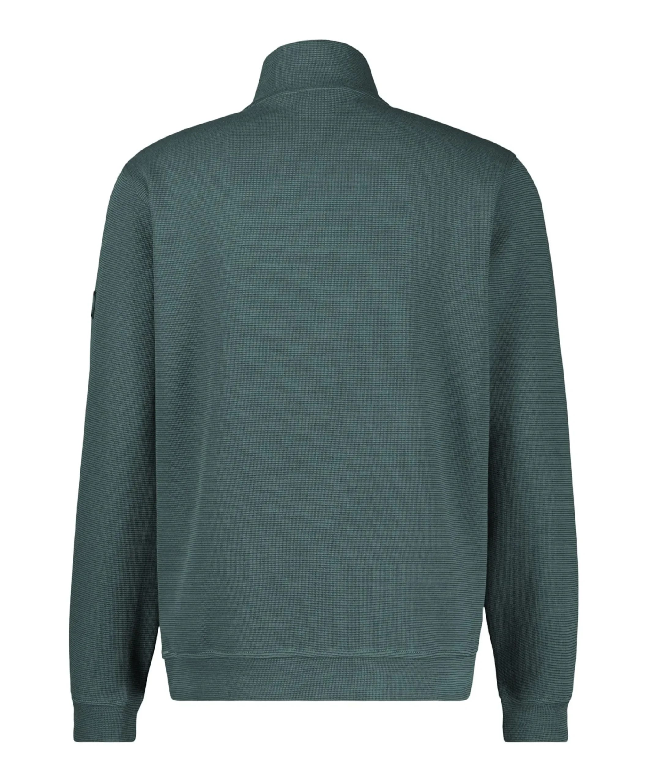 Heren trui met rits groen