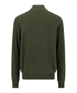 Heren trui met rits groen