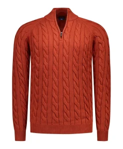 Heren trui met rits rood