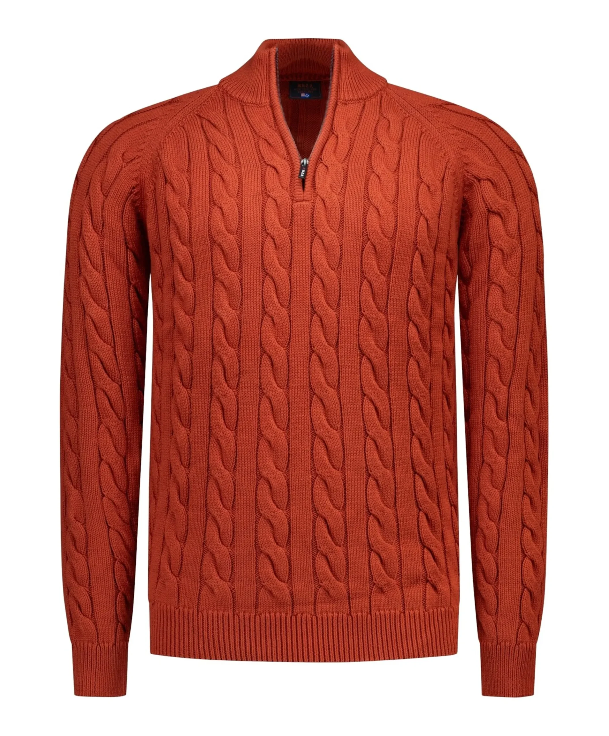Heren trui met rits rood