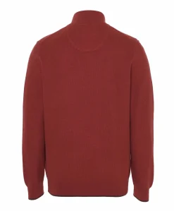 Heren trui met rits rood