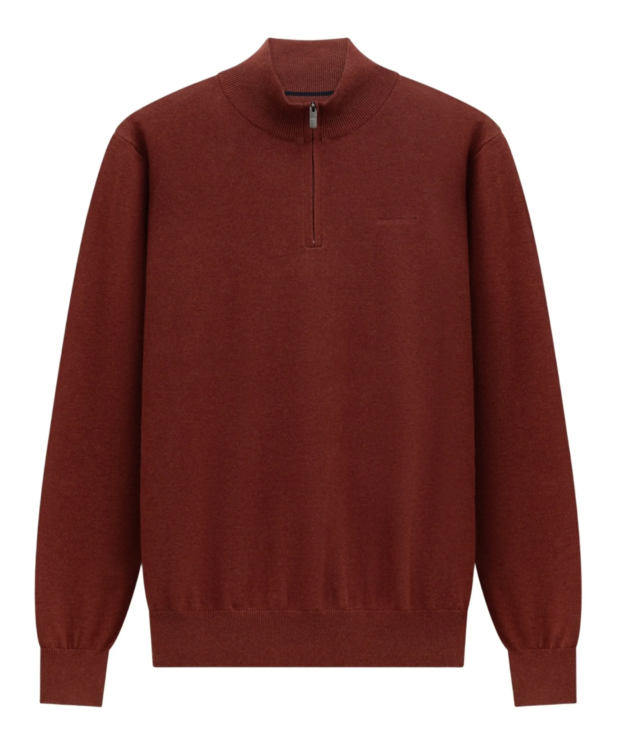 Heren trui met rits rood