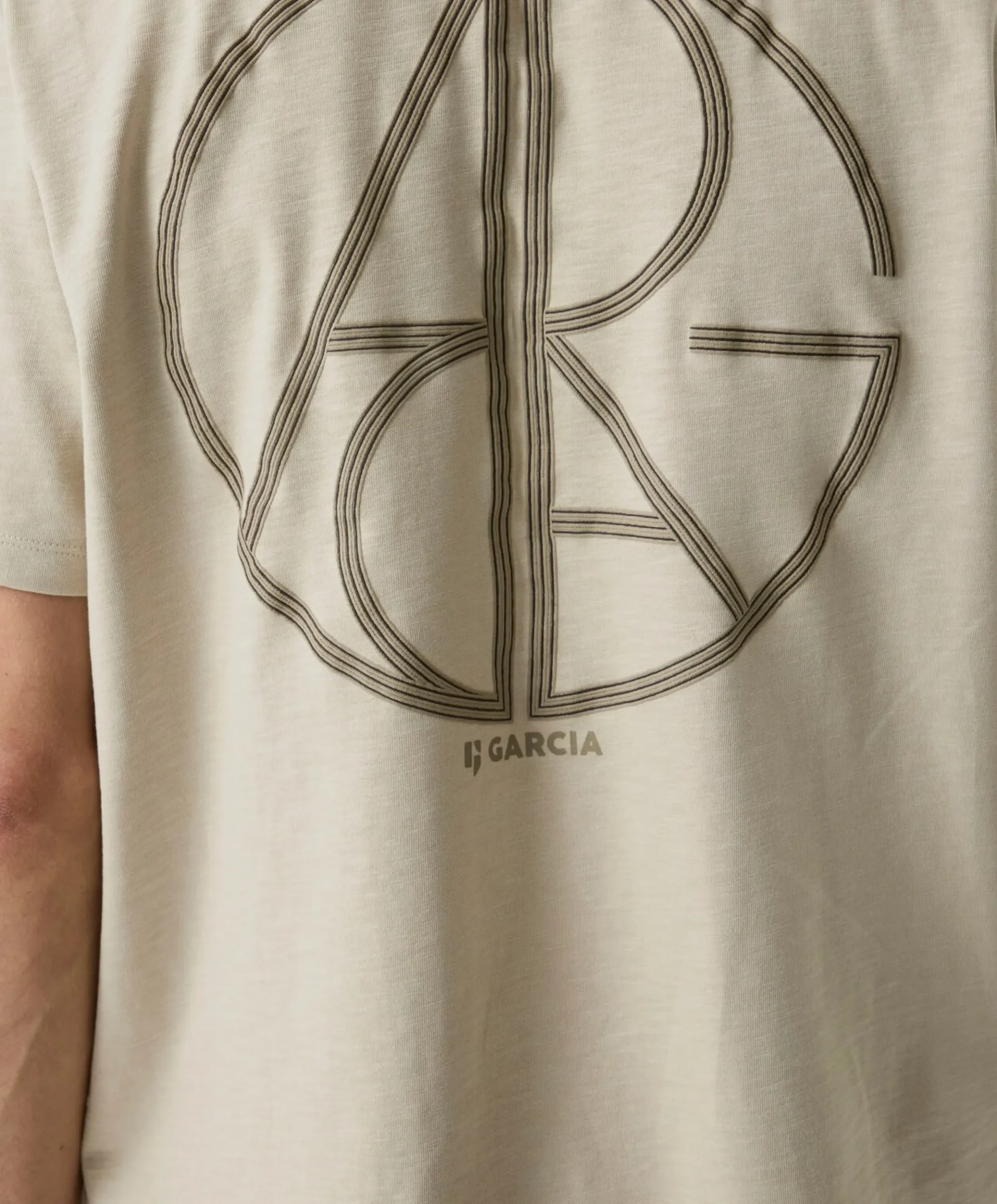 Heren T-shirt beige