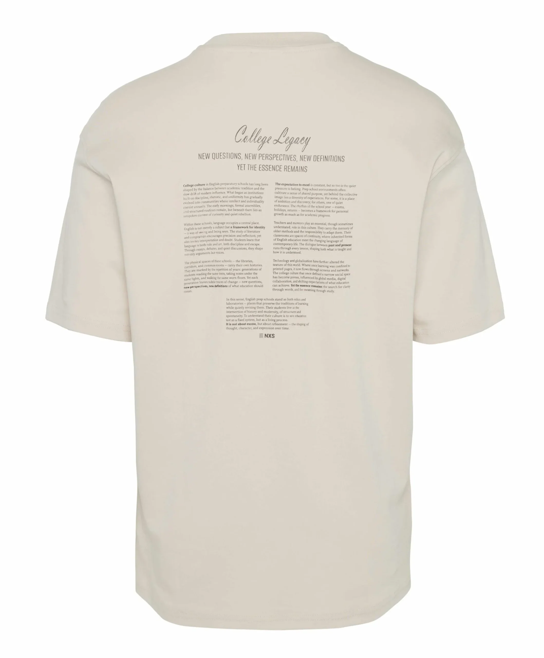 Heren T-shirt beige