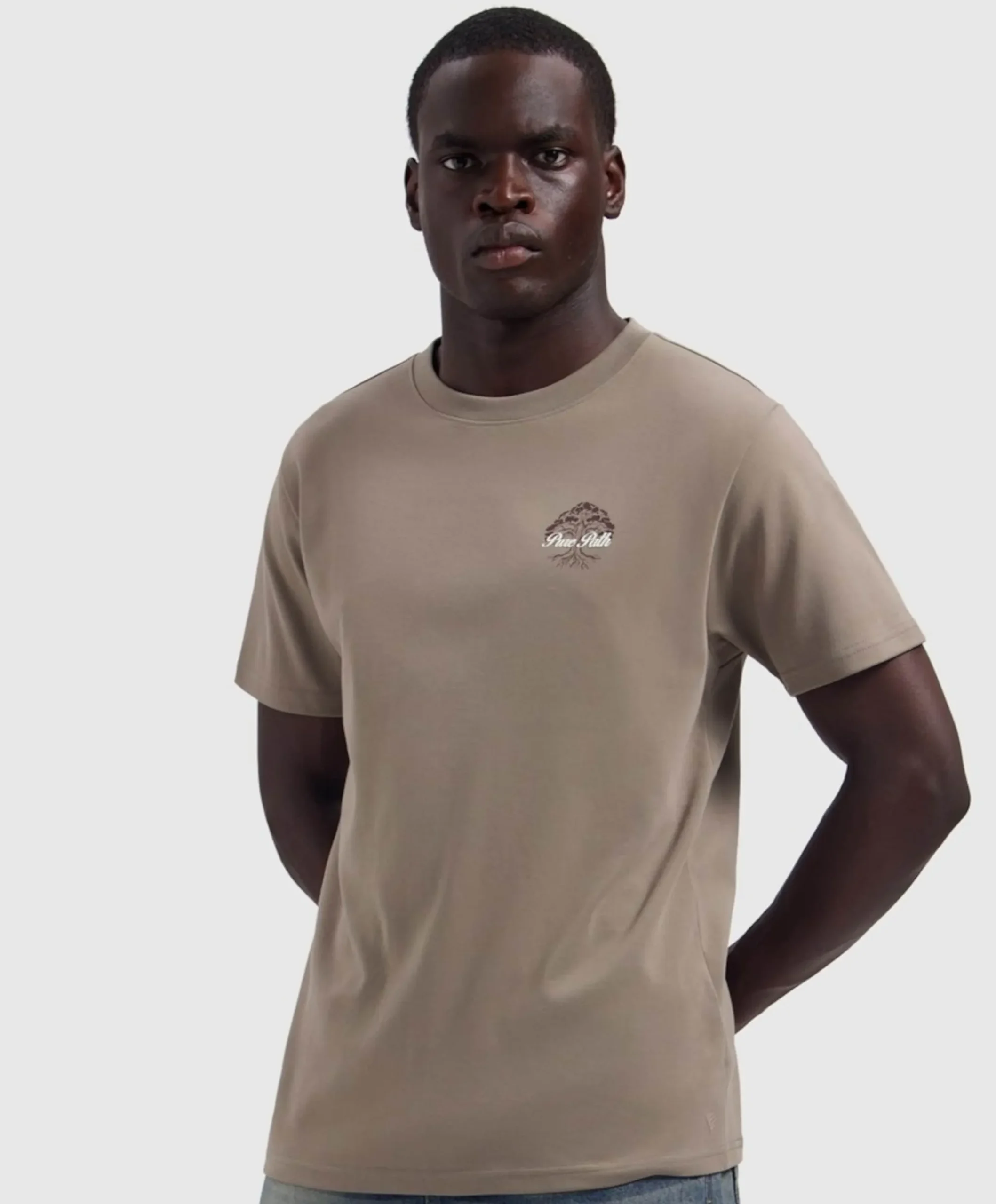 Heren T-shirt beige