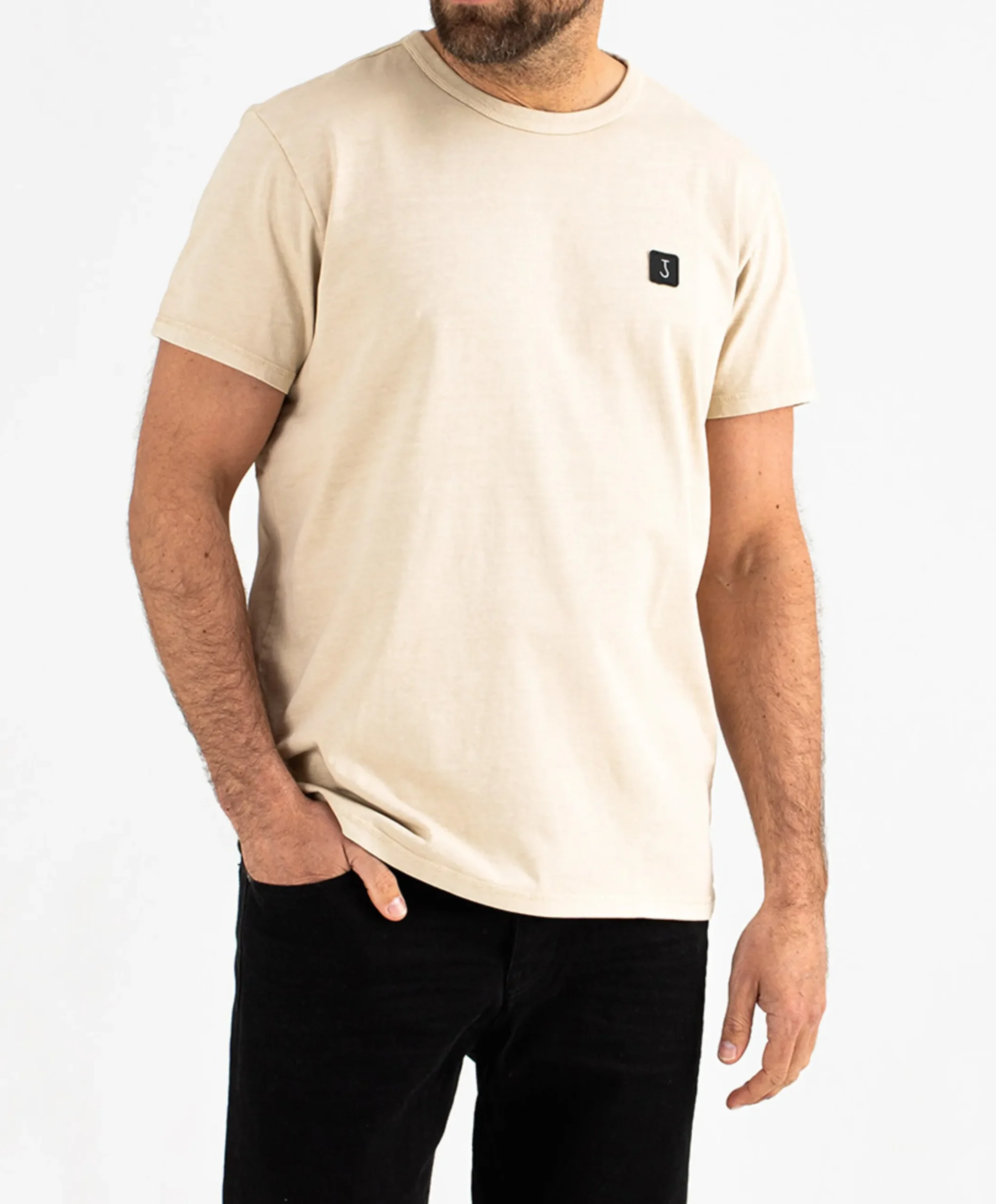 Heren T-shirt beige