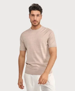 Heren T-shirt beige