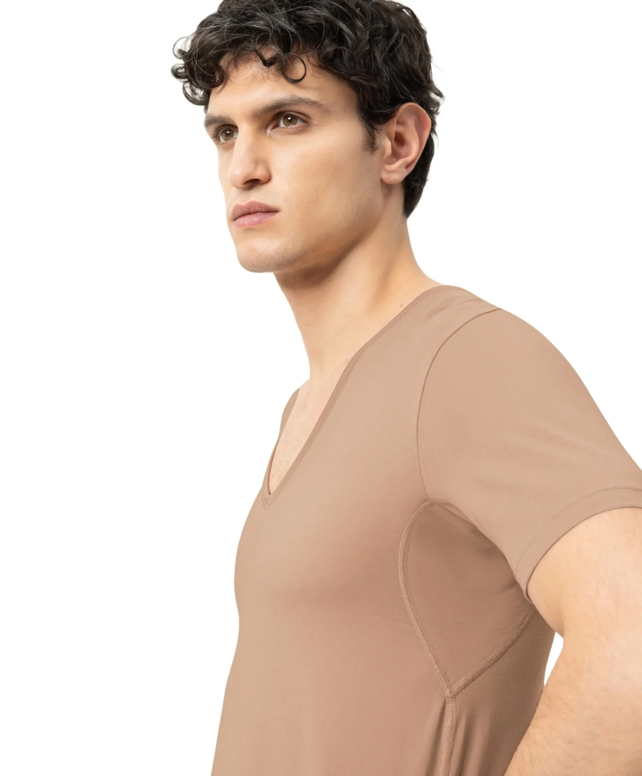 Heren T-shirt beige