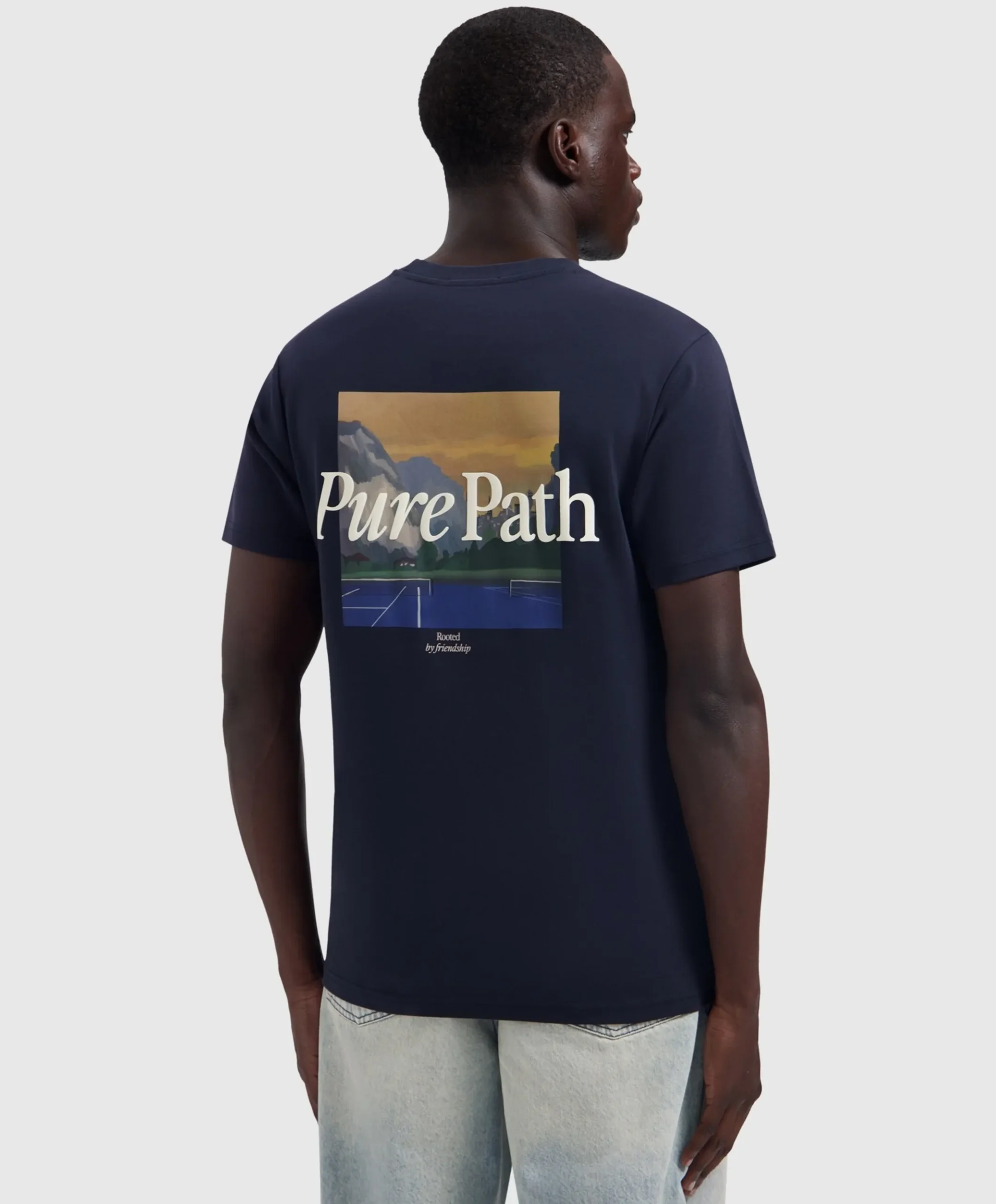 Heren T-shirt blauw