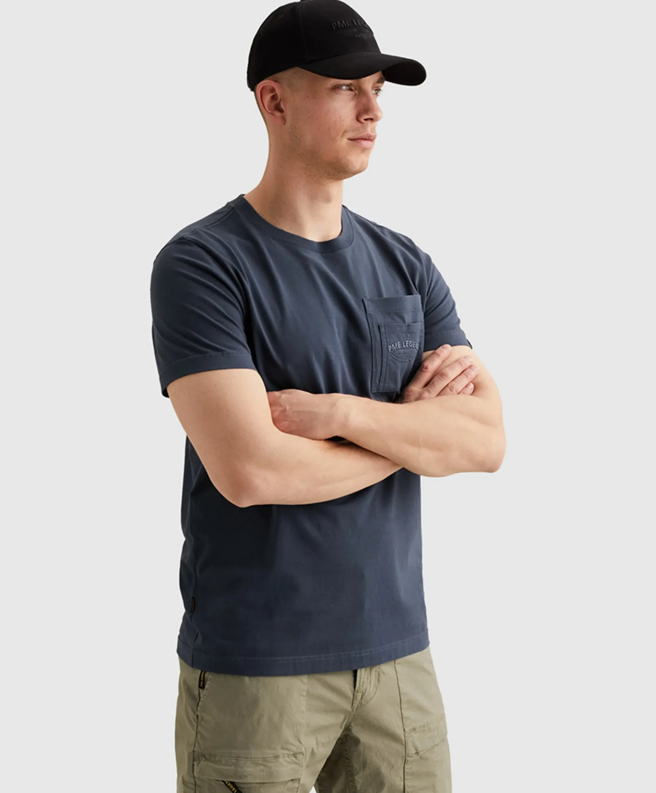Heren T-shirt blauw