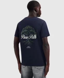Heren T-shirt blauw