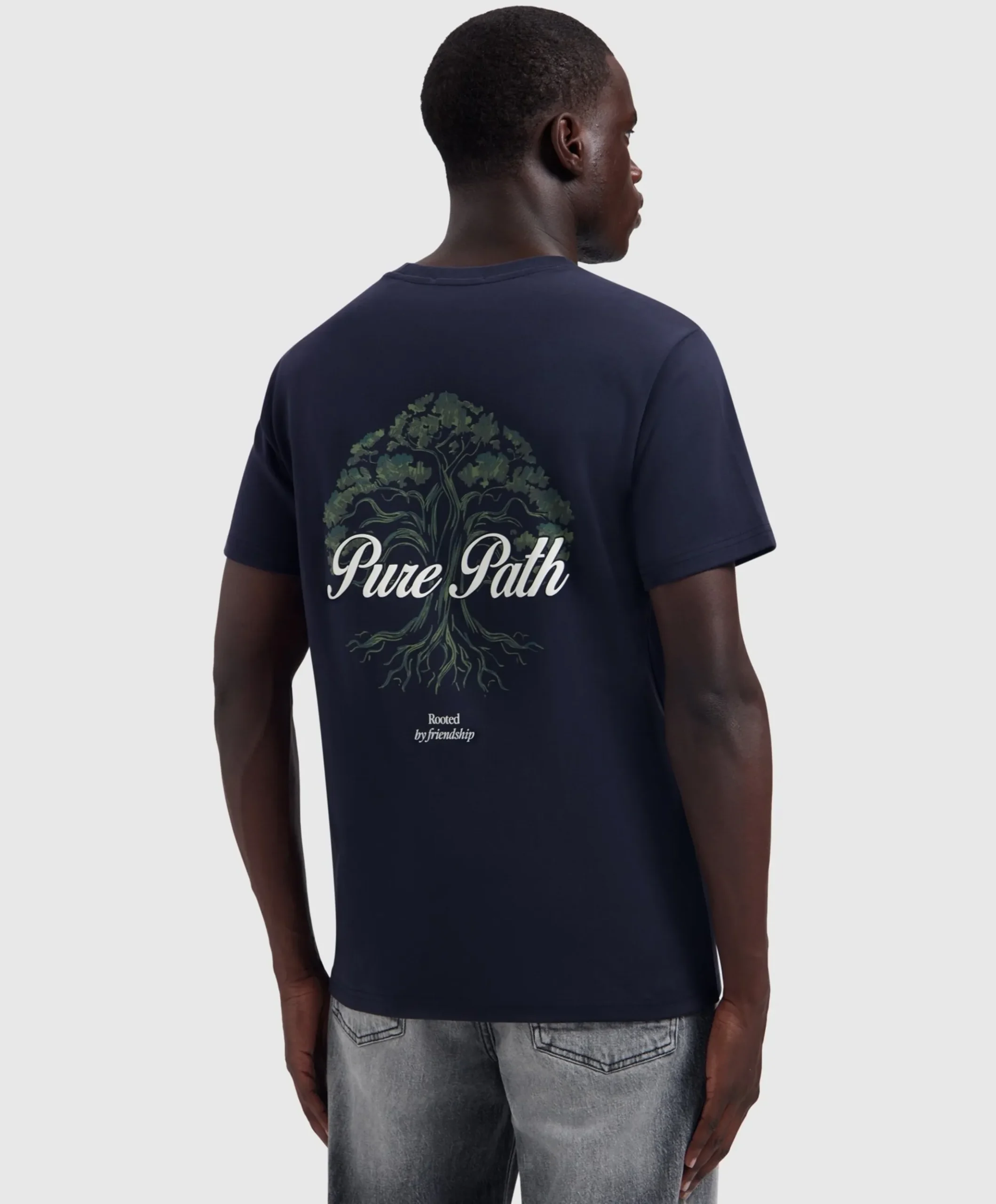 Heren T-shirt blauw