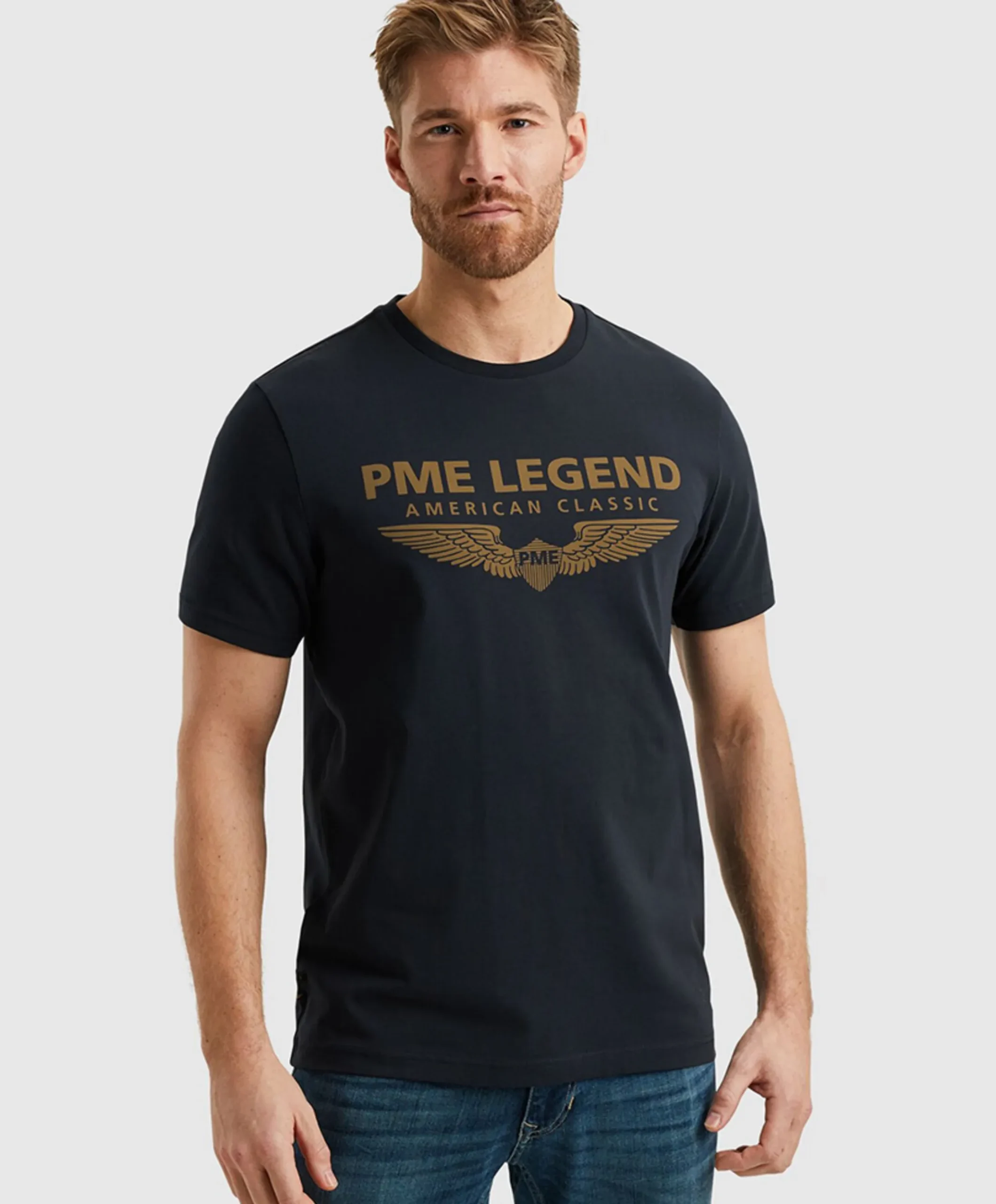 Heren T-shirt blauw