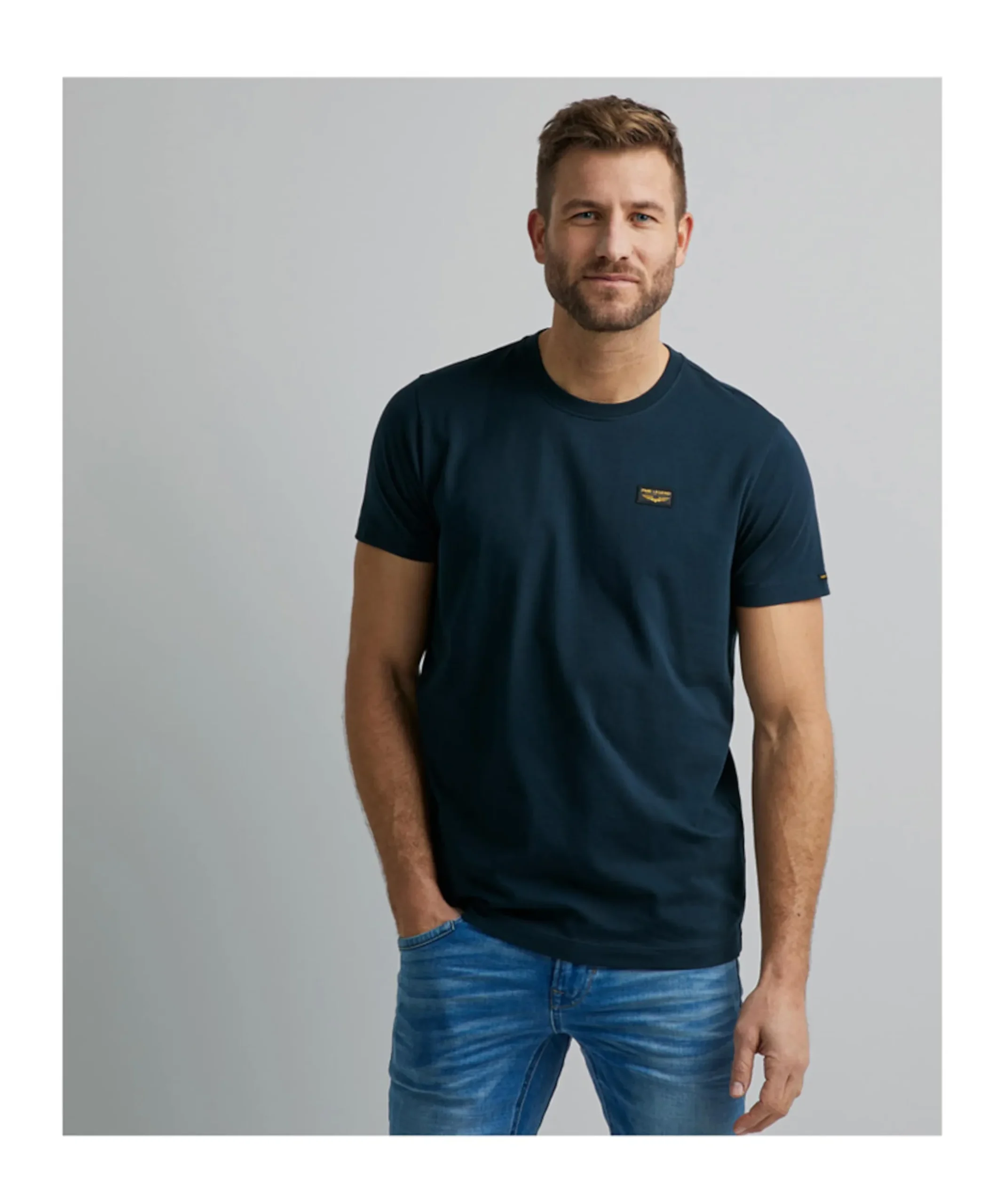 Heren T-shirt blauw