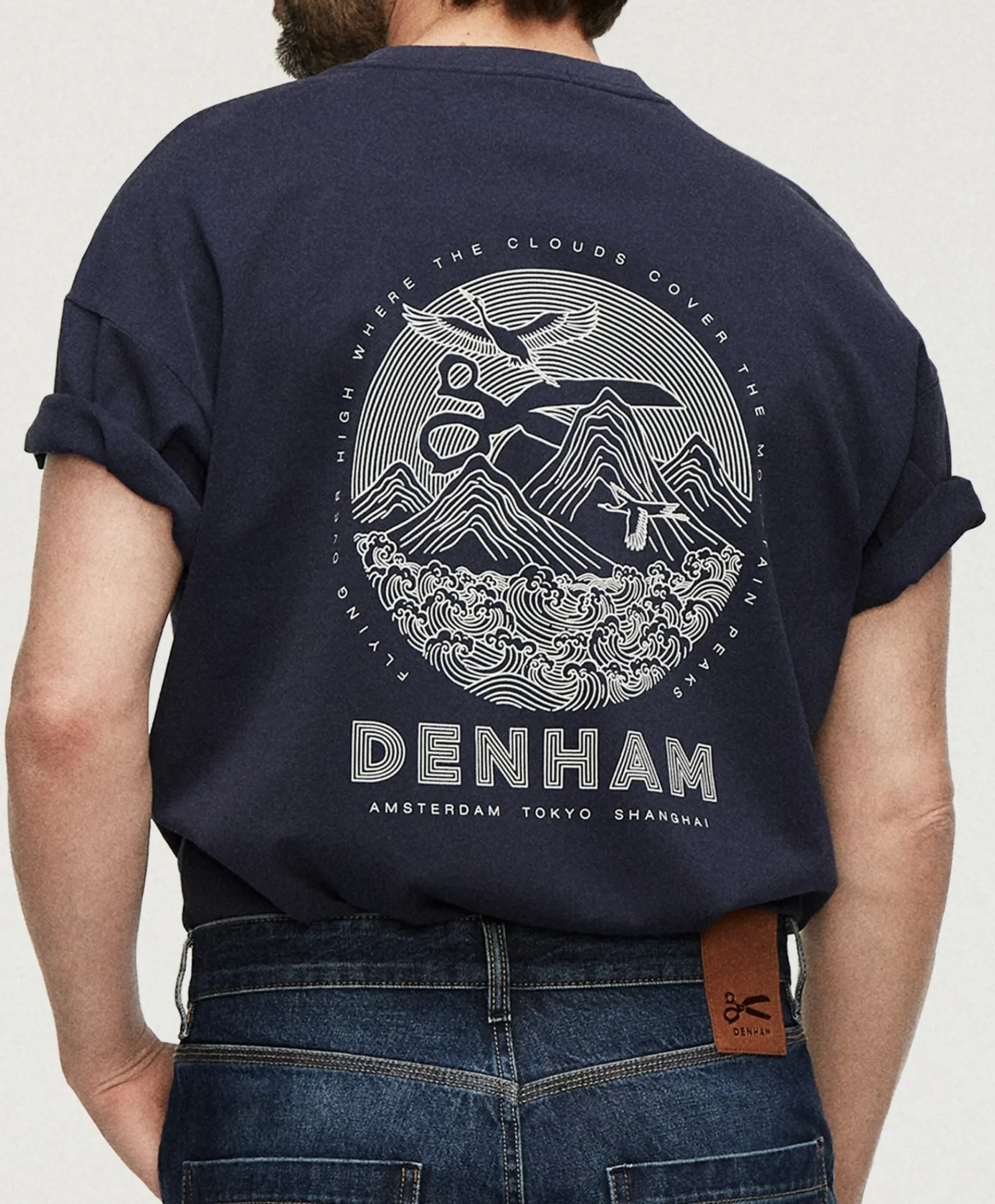 Heren T-shirt blauw