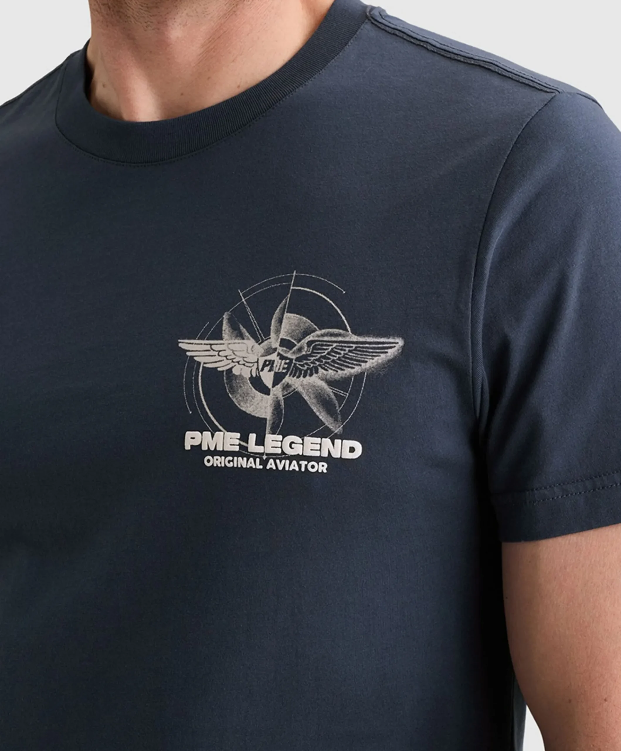 Heren T-shirt blauw