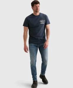 Heren T-shirt blauw