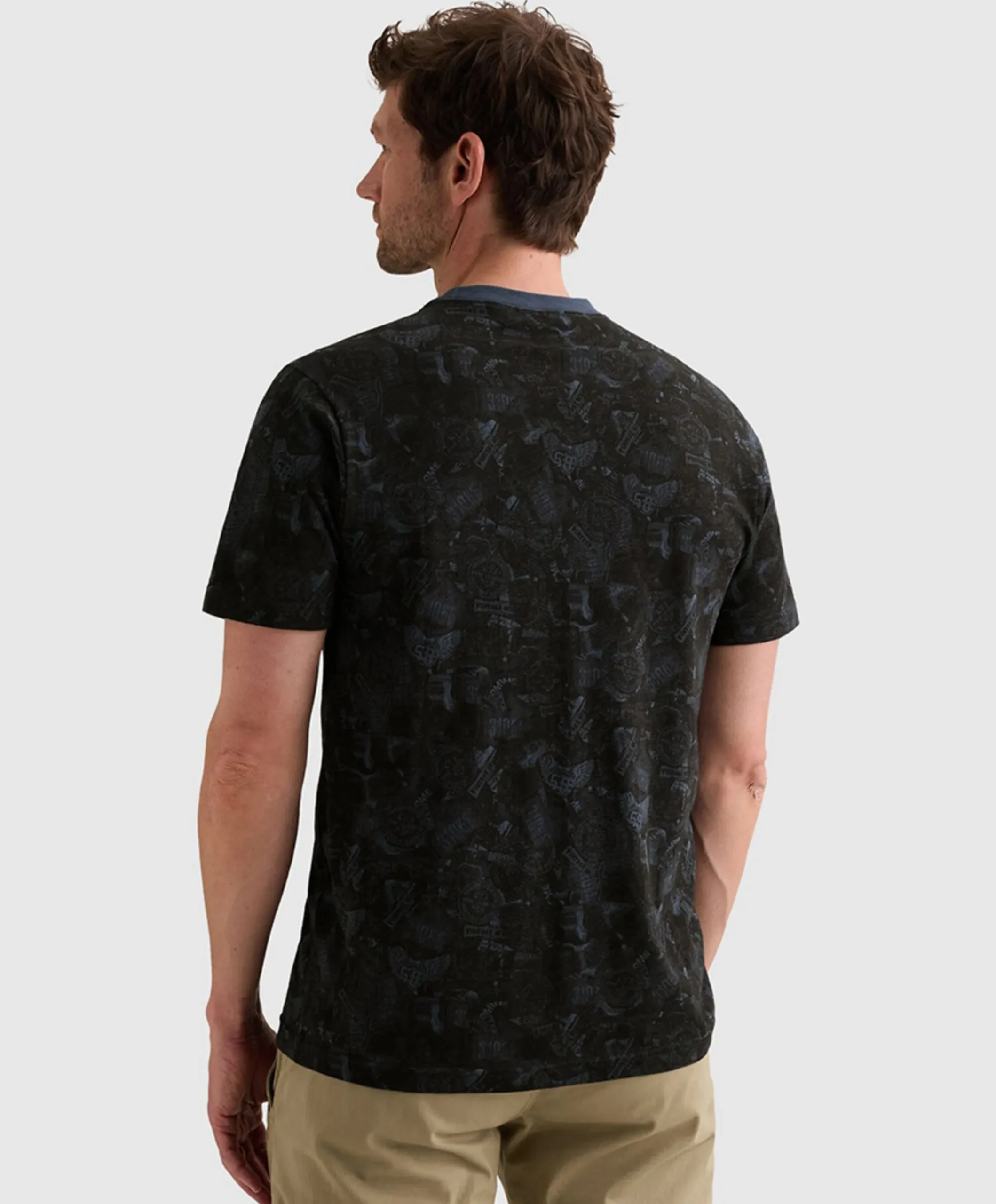 Heren T-shirt blauw