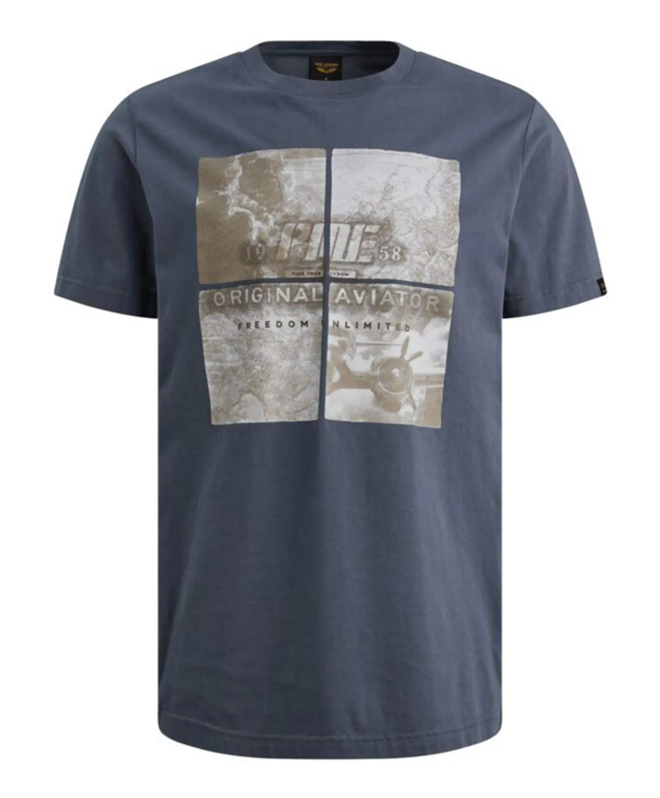 Heren T-shirt blauw