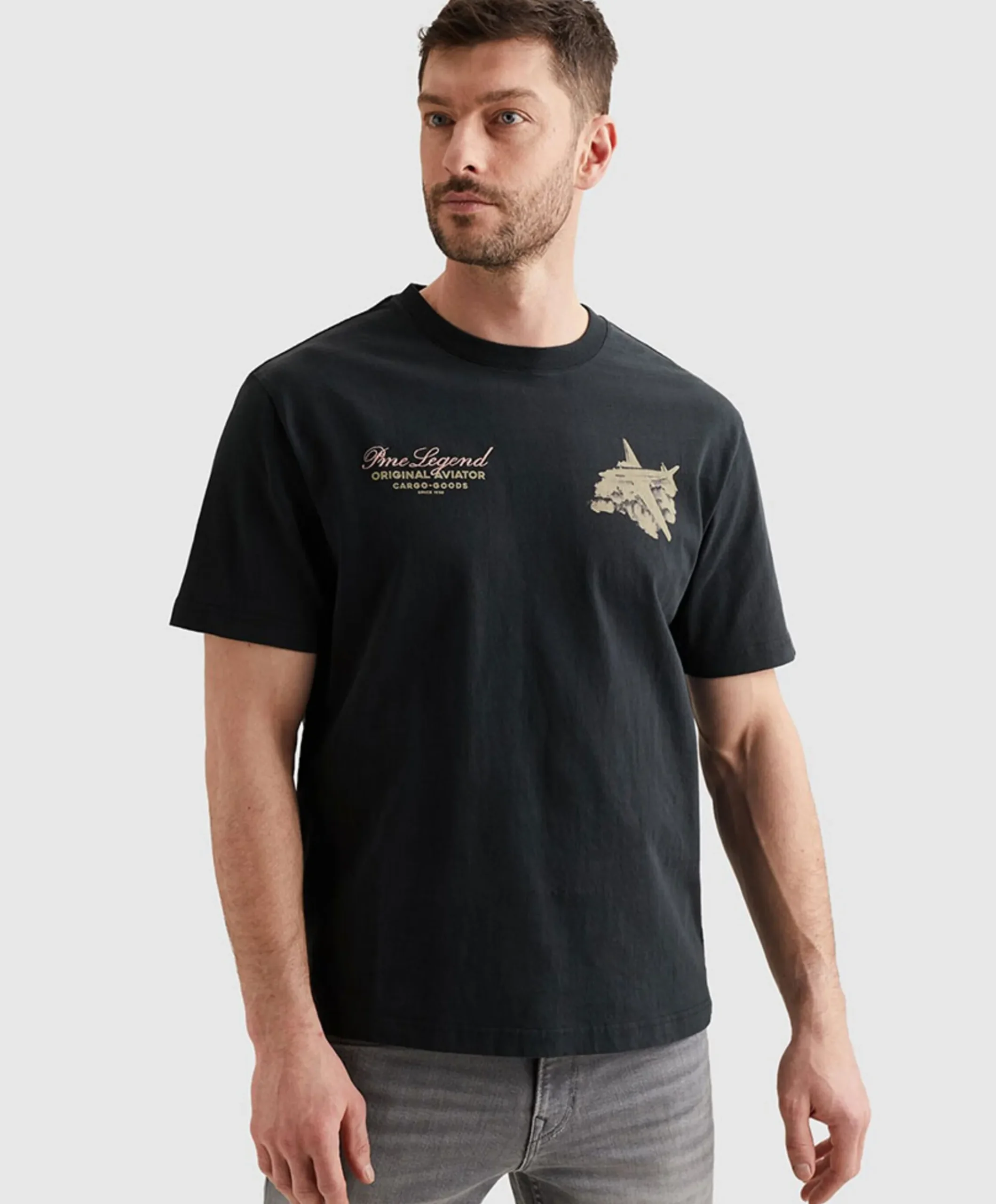 Heren T-shirt blauw