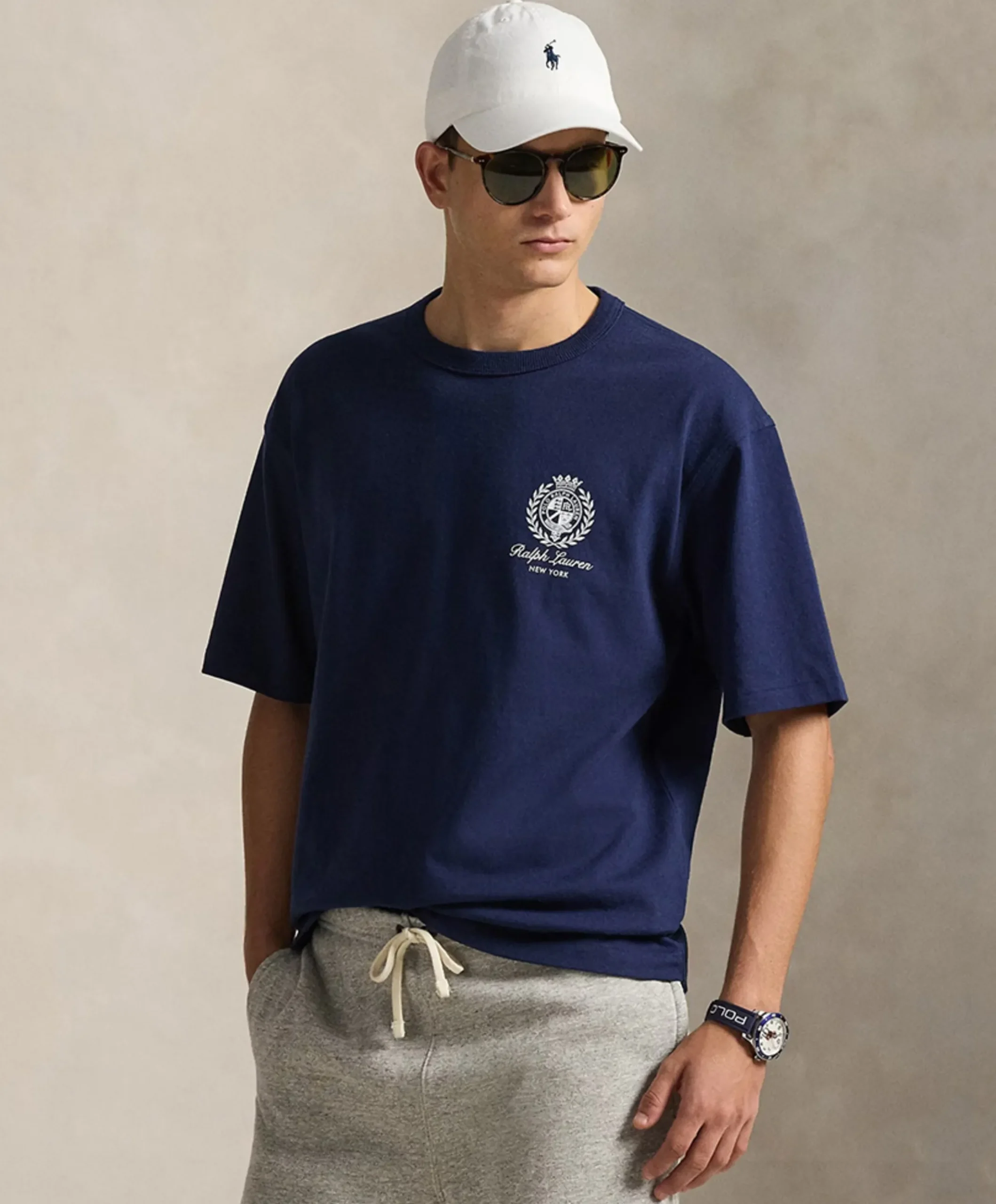Heren T-shirt blauw