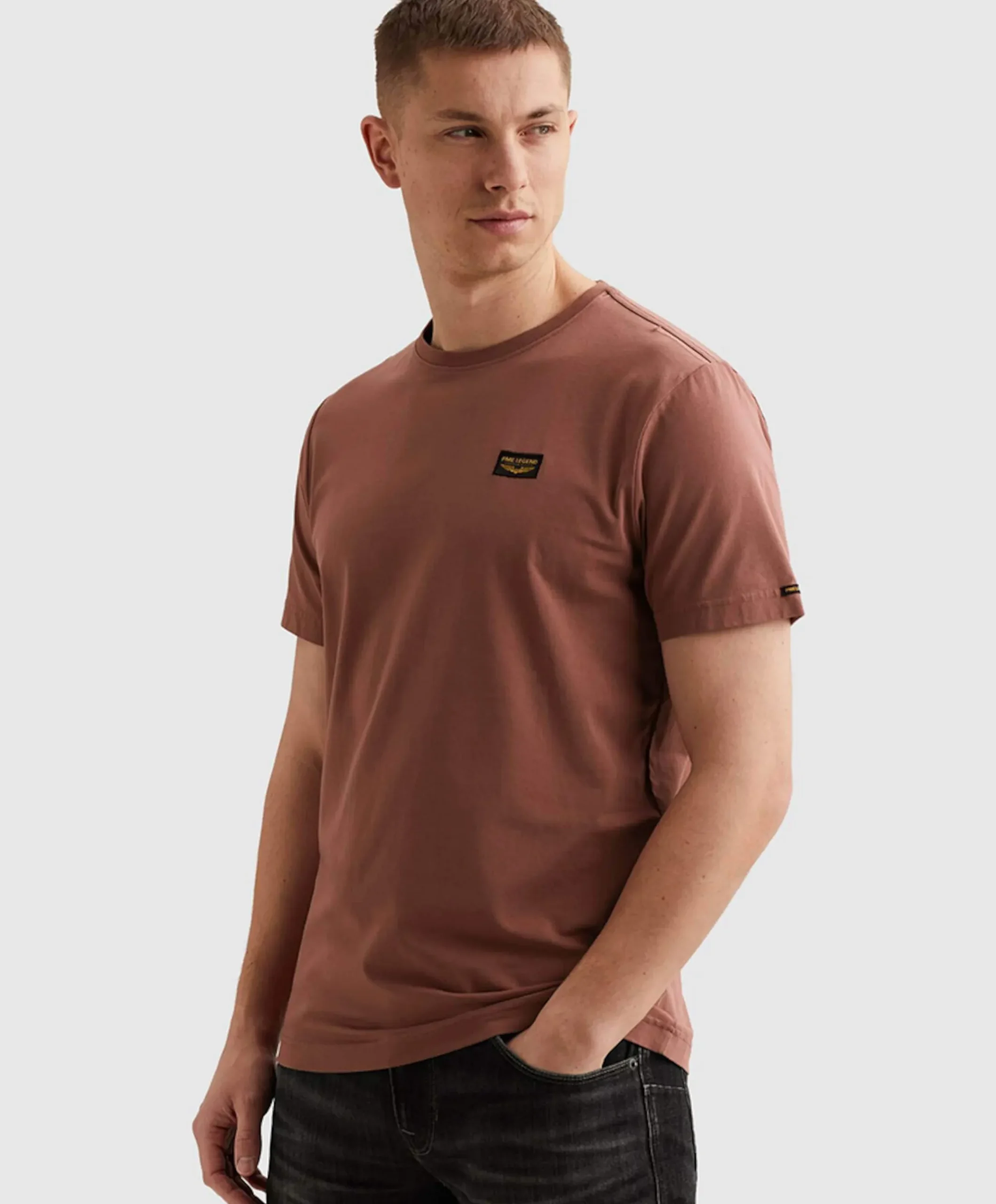 Heren T-shirt bordeaux