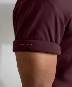 Heren T-shirt bordeaux
