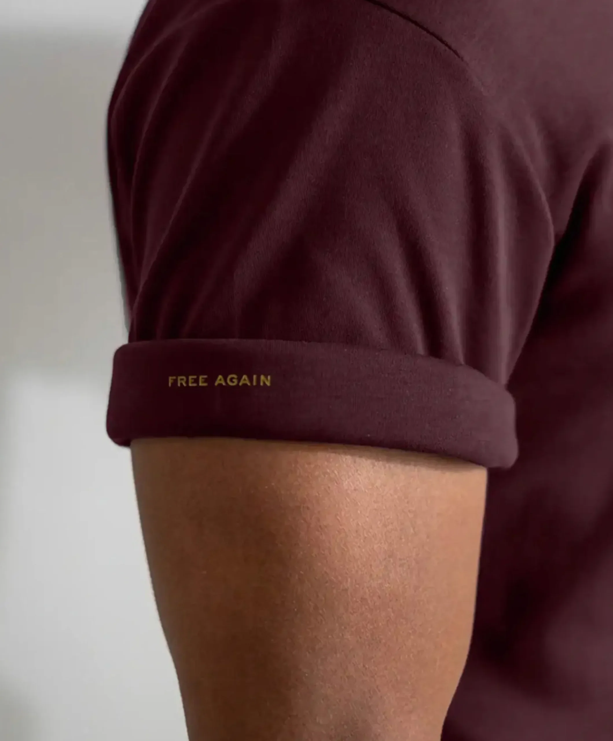 Heren T-shirt bordeaux