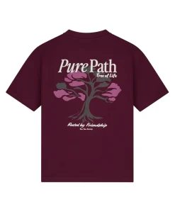 Heren T-shirt bordeaux
