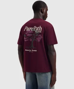 Heren T-shirt bordeaux