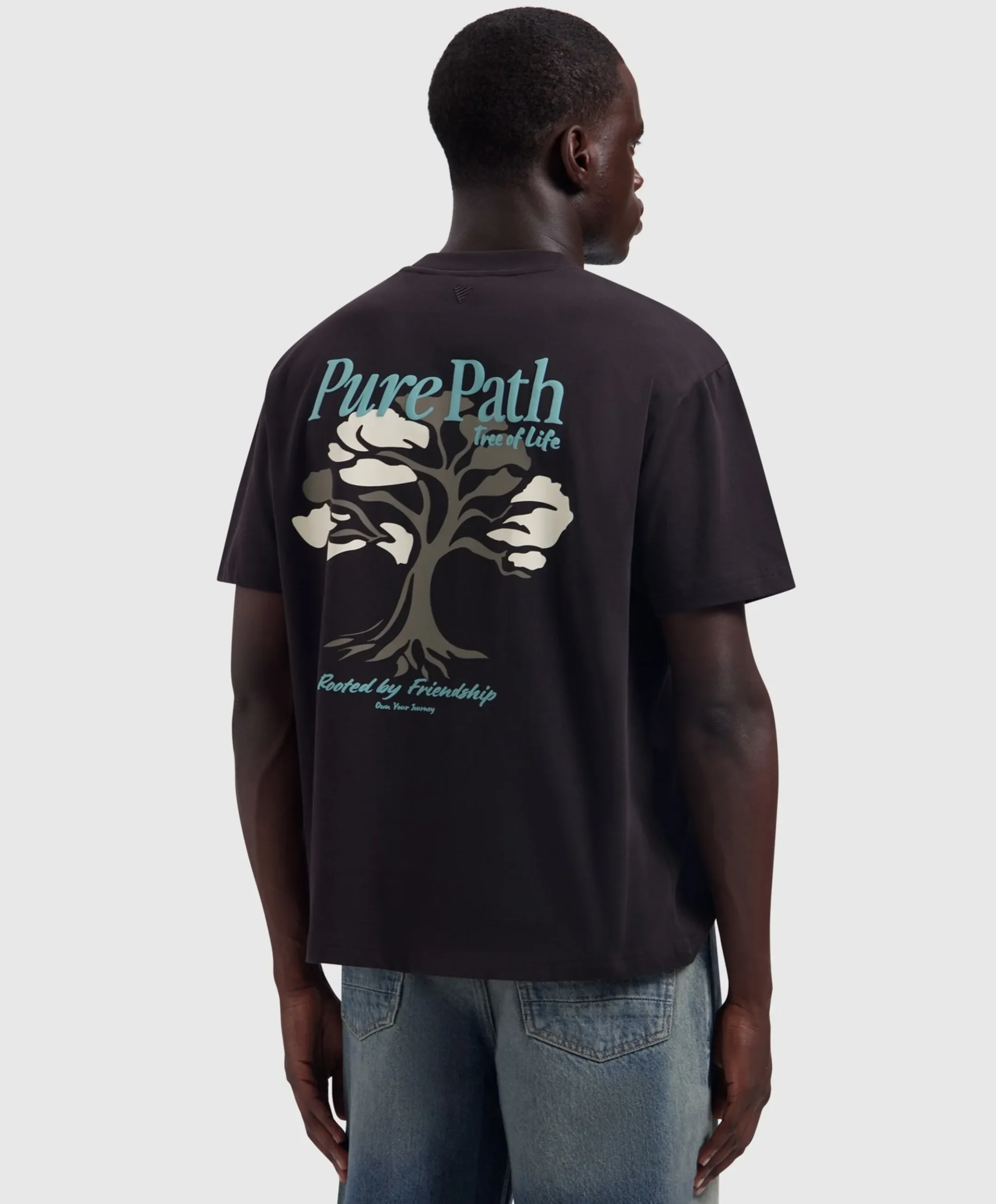 Heren T-shirt bruin