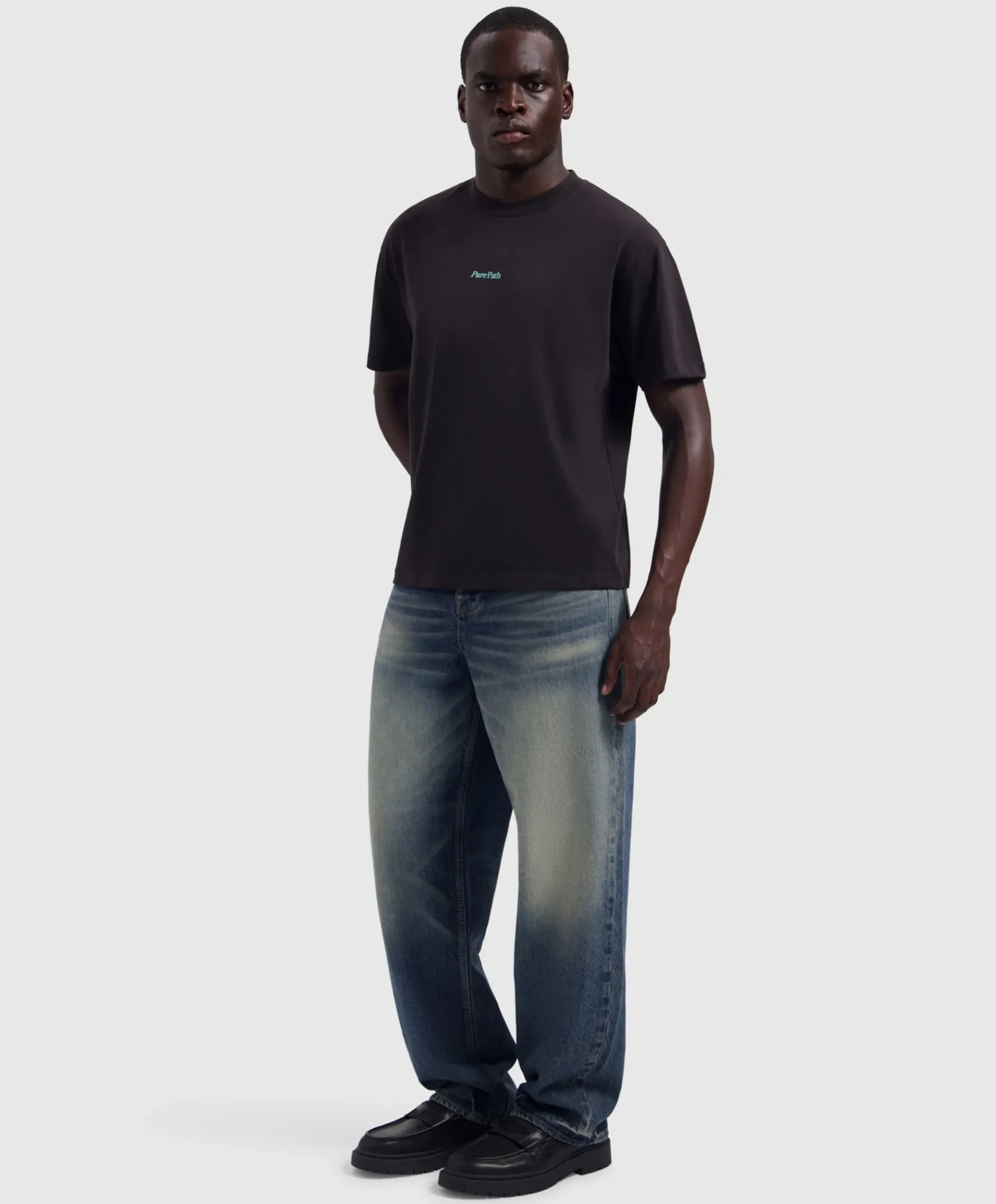 Heren T-shirt bruin